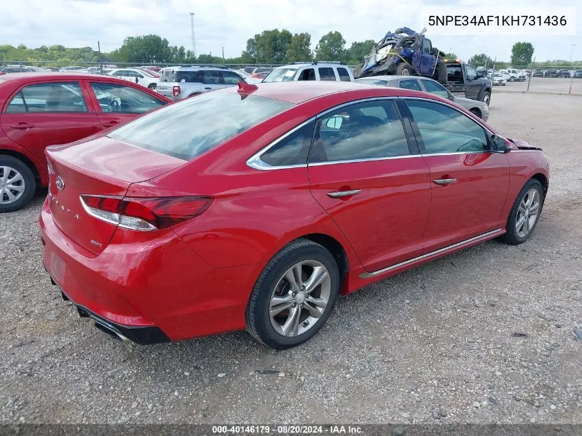 5NPE34AF1KH731436 2019 Hyundai Sonata Sport