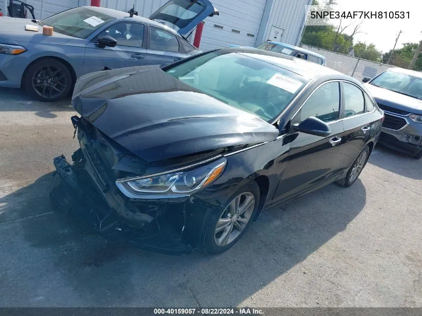 2019 Hyundai Sonata Sel VIN: 5NPE34AF7KH810531 Lot: 40159057