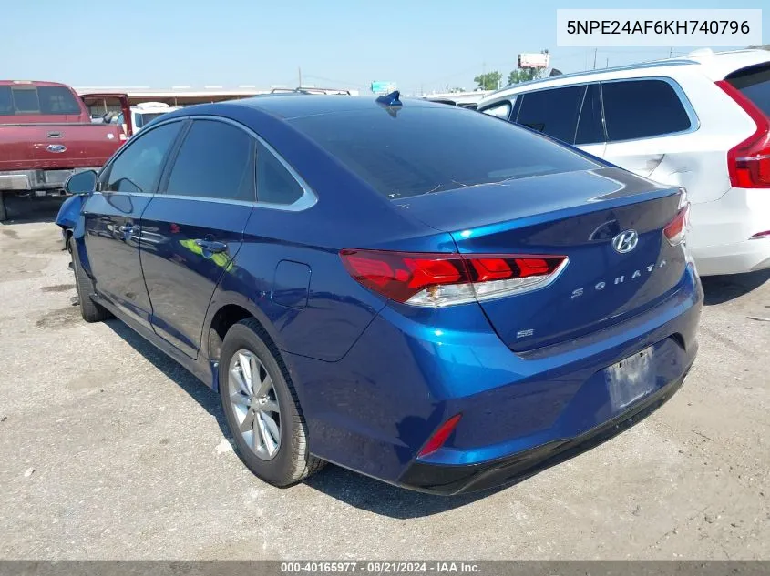 5NPE24AF6KH740796 2019 Hyundai Sonata Se