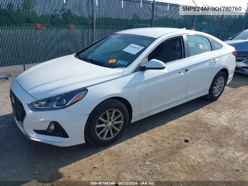 5NPE24AF9KH780760 2019 Hyundai Sonata Se