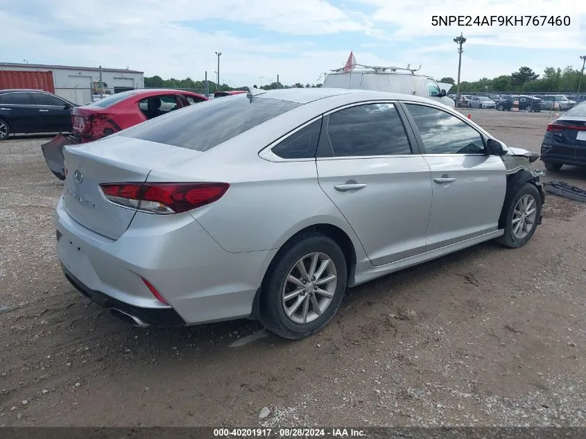 2019 Hyundai Sonata Se VIN: 5NPE24AF9KH767460 Lot: 40201917