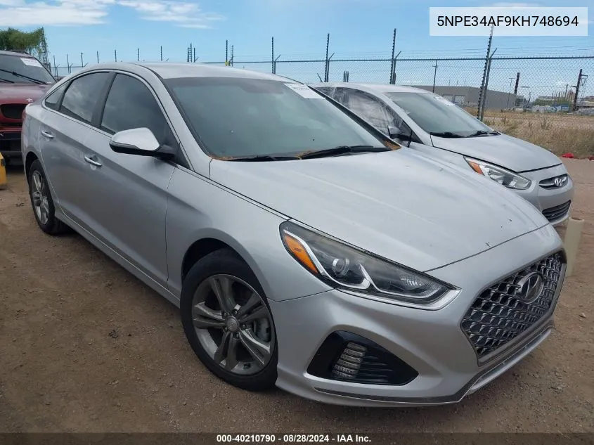 2019 Hyundai Sonata Sel VIN: 5NPE34AF9KH748694 Lot: 40210790