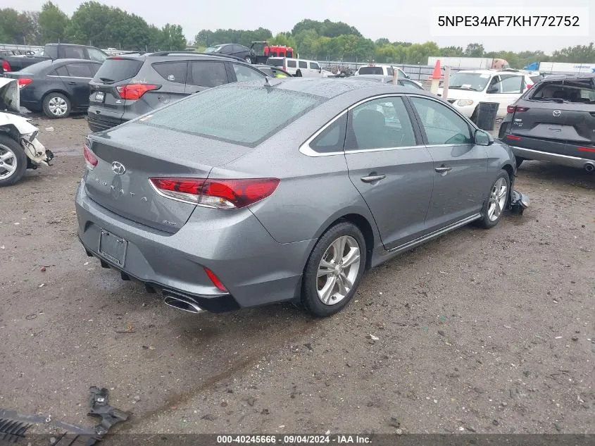 5NPE34AF7KH772752 2019 Hyundai Sonata Sport