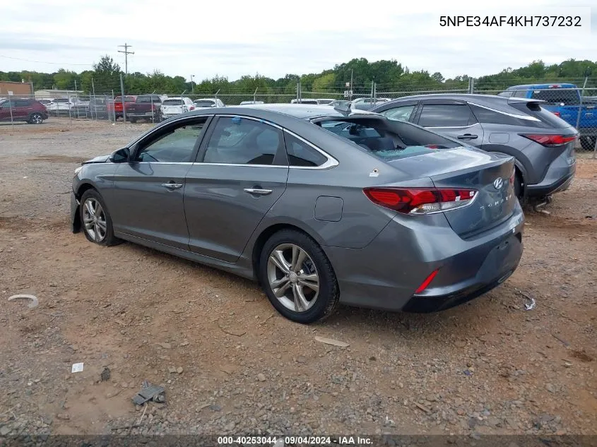 2019 Hyundai Sonata Limited/Sel/Sport VIN: 5NPE34AF4KH737232 Lot: 40253044