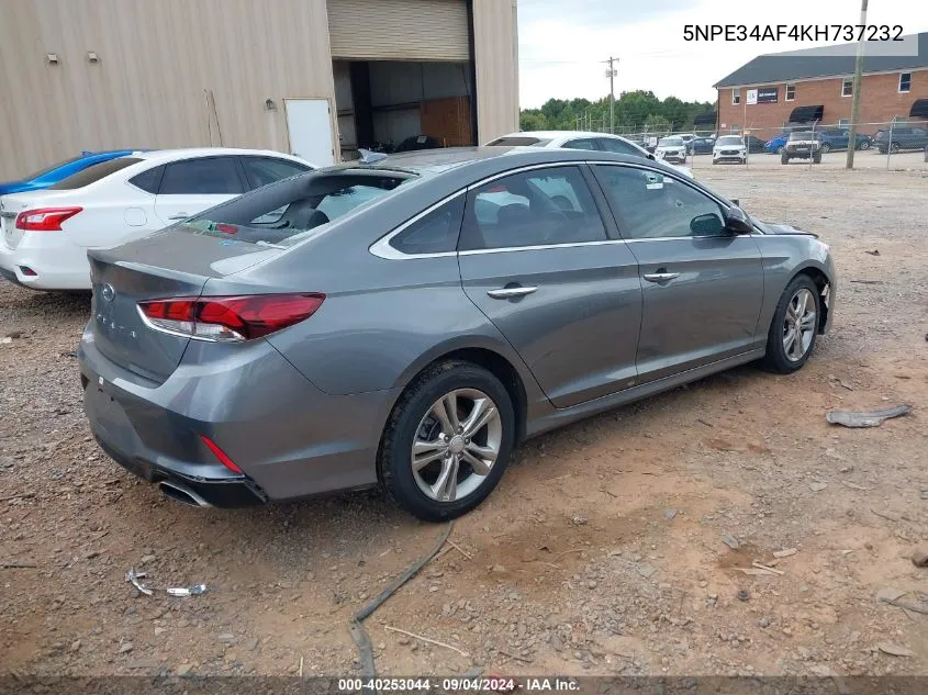 2019 Hyundai Sonata Limited/Sel/Sport VIN: 5NPE34AF4KH737232 Lot: 40253044