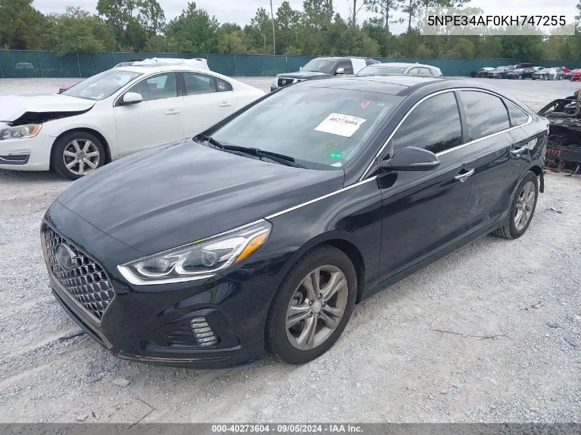 2019 Hyundai Sonata Limited/Sel/Sport VIN: 5NPE34AF0KH747255 Lot: 40273604