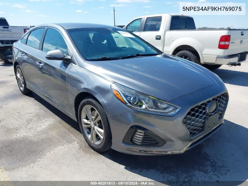 2019 Hyundai Sonata Sel VIN: 5NPE34AF9KH769075 Lot: 40281613