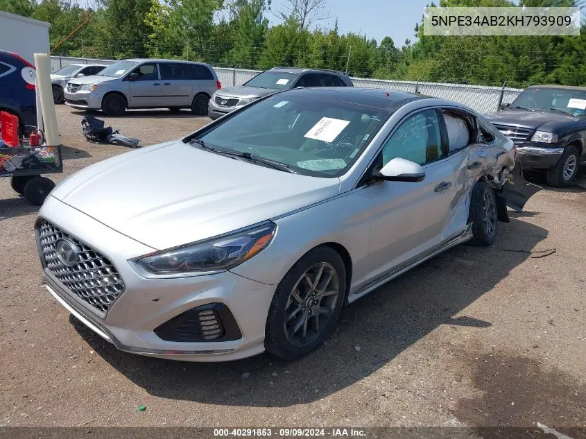 2019 Hyundai Sonata Limited 2.0T VIN: 5NPE34AB2KH793909 Lot: 40291853