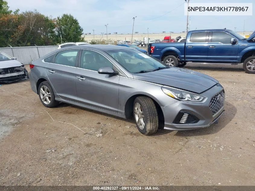 5NPE34AF3KH778967 2019 Hyundai Sonata Sel