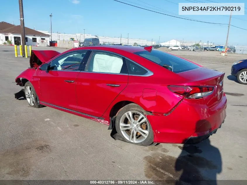 2019 Hyundai Sonata Sport VIN: 5NPE34AF2KH790219 Lot: 40312786