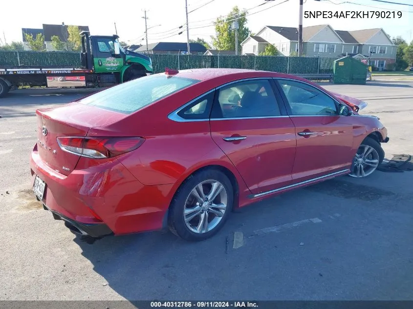 2019 Hyundai Sonata Sport VIN: 5NPE34AF2KH790219 Lot: 40312786