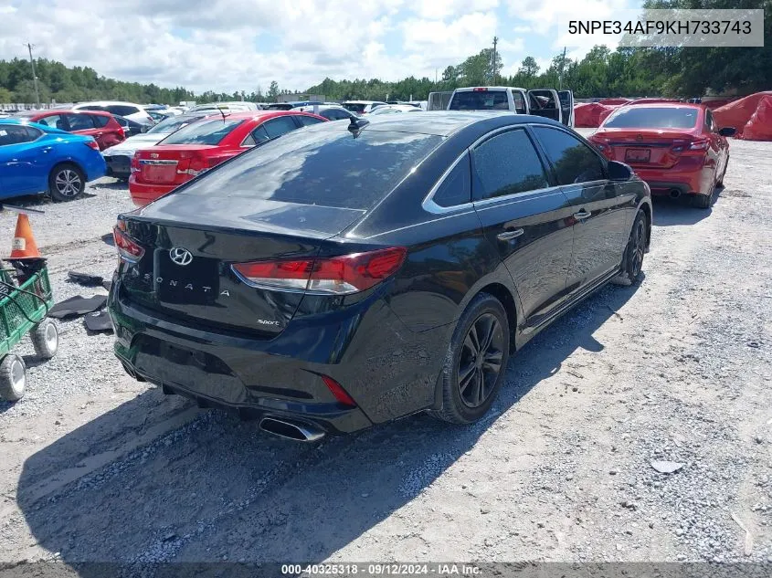 2019 Hyundai Sonata Sport VIN: 5NPE34AF9KH733743 Lot: 40325318