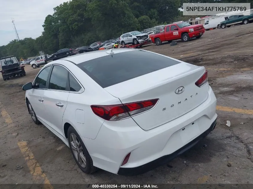 2019 Hyundai Sonata Sel VIN: 5NPE34AF1KH775789 Lot: 40330254