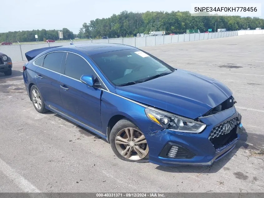 5NPE34AF0KH778456 2019 Hyundai Sonata Sport