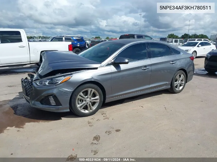 5NPE34AF3KH780511 2019 Hyundai Sonata Limited