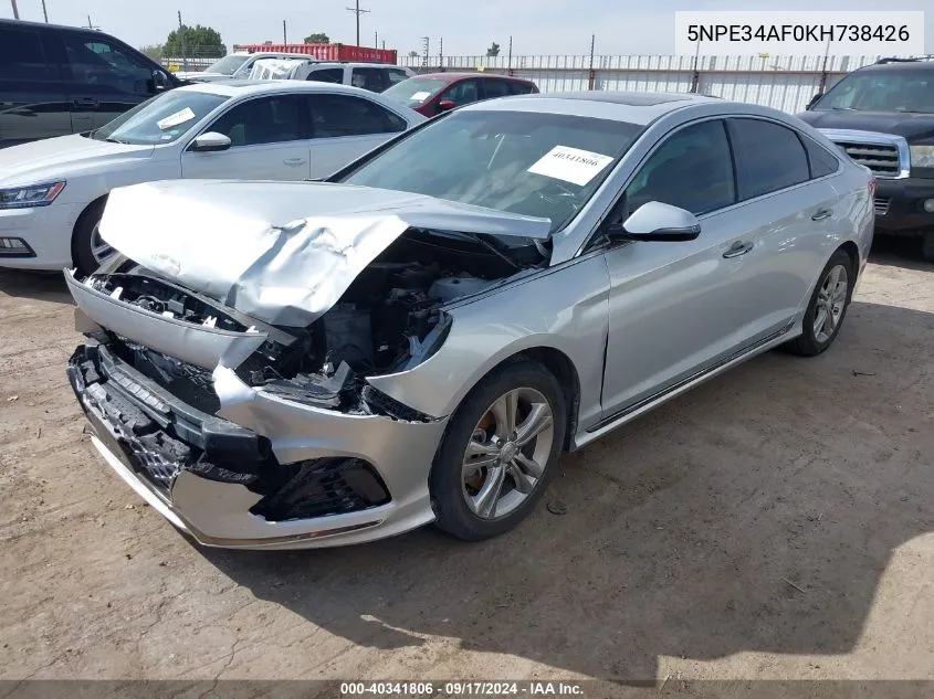 5NPE34AF0KH738426 2019 Hyundai Sonata Sport