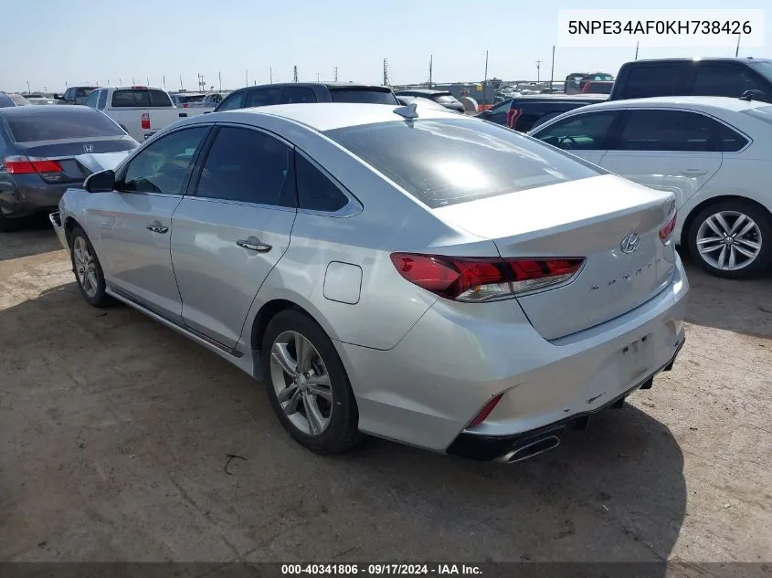 5NPE34AF0KH738426 2019 Hyundai Sonata Sport