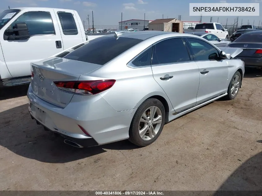 5NPE34AF0KH738426 2019 Hyundai Sonata Sport