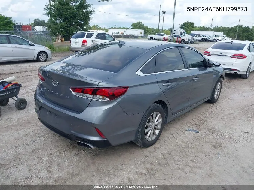 2019 Hyundai Sonata Se VIN: 5NPE24AF6KH799573 Lot: 40353754