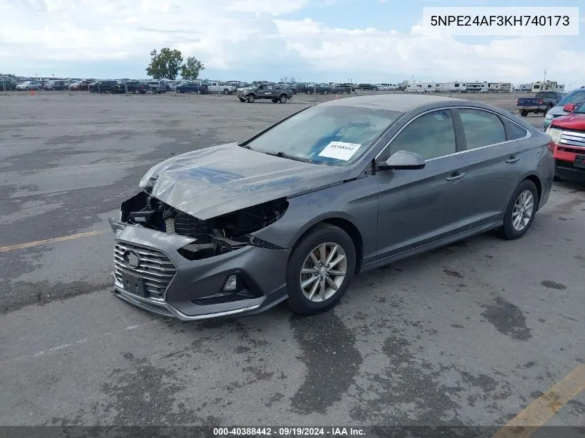 2019 Hyundai Sonata Se VIN: 5NPE24AF3KH740173 Lot: 40388442