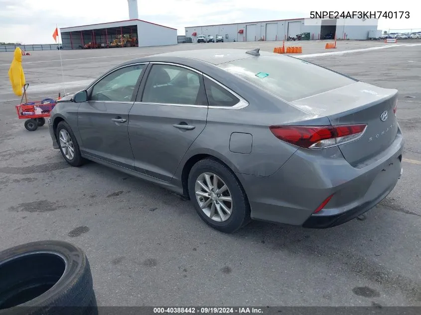 2019 Hyundai Sonata Se VIN: 5NPE24AF3KH740173 Lot: 40388442