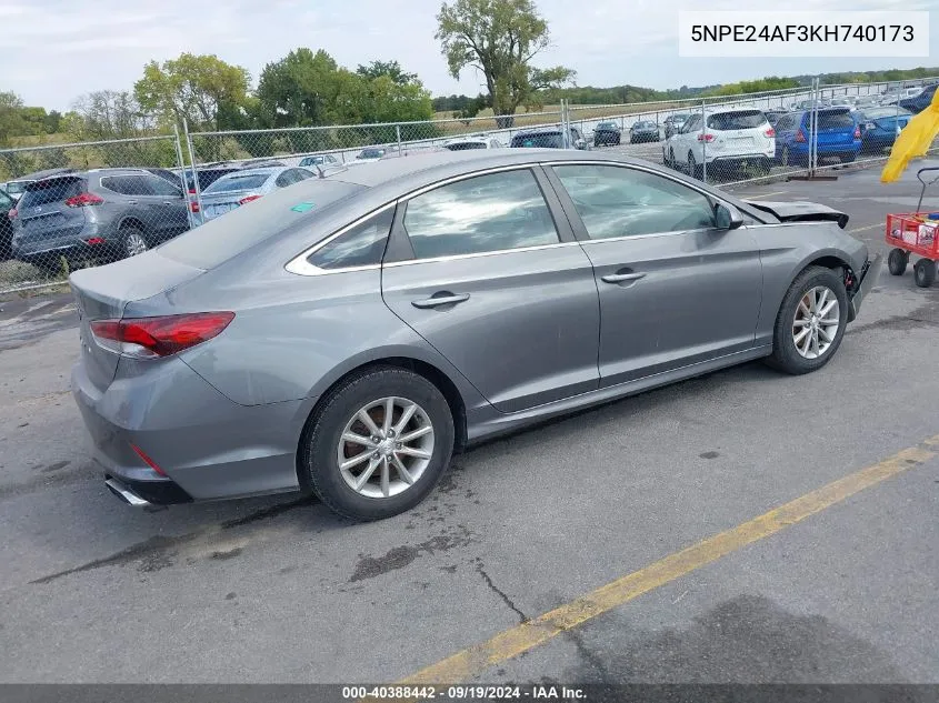 2019 Hyundai Sonata Se VIN: 5NPE24AF3KH740173 Lot: 40388442