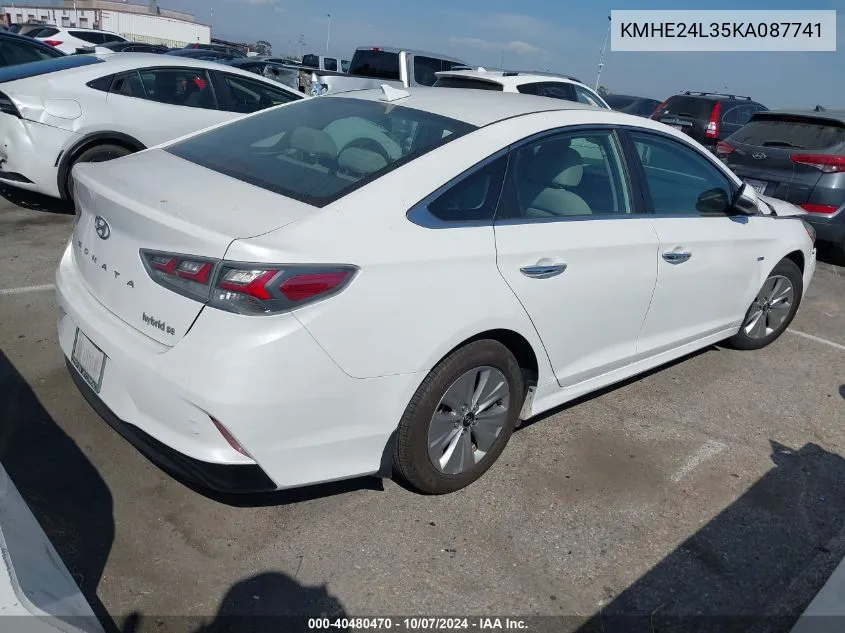 KMHE24L35KA087741 2019 Hyundai Sonata Hybrid Se