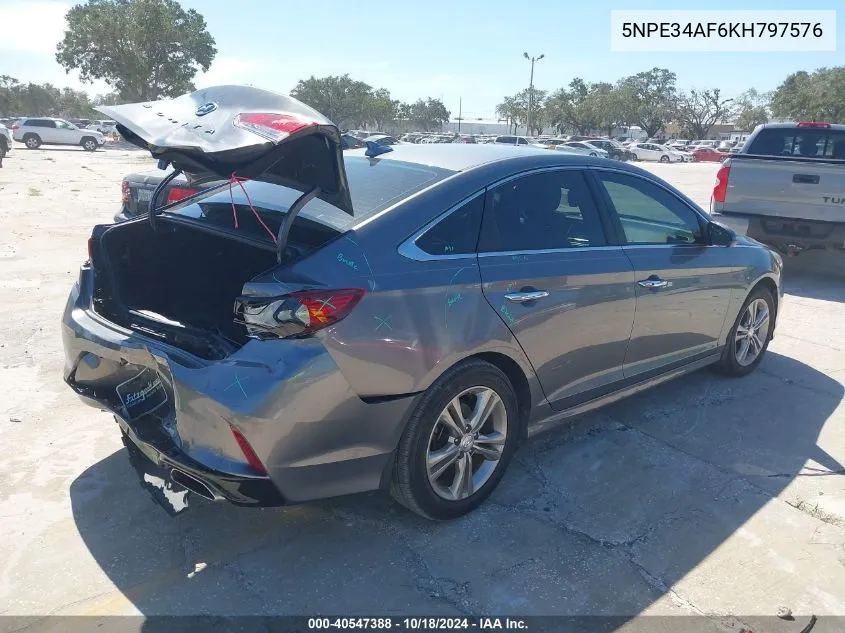 5NPE34AF6KH797576 2019 Hyundai Sonata Sel