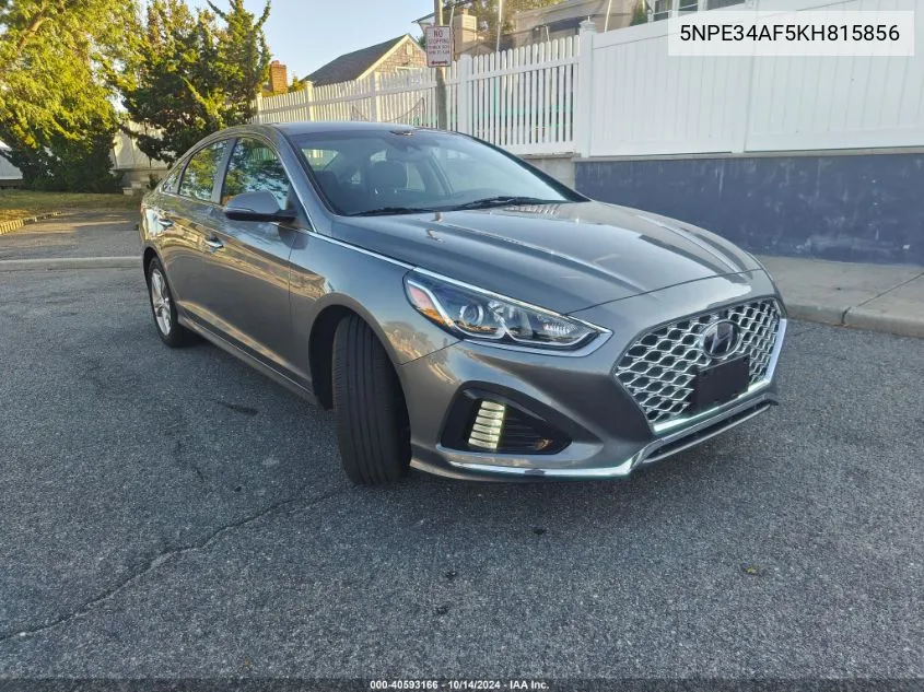 2019 Hyundai Sonata Sel VIN: 5NPE34AF5KH815856 Lot: 40593166