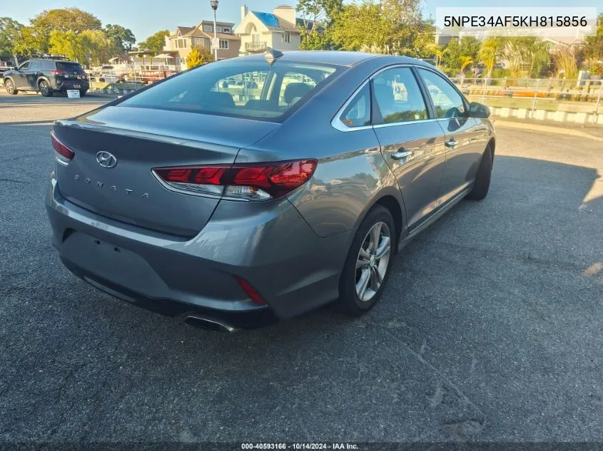 2019 Hyundai Sonata Sel VIN: 5NPE34AF5KH815856 Lot: 40593166