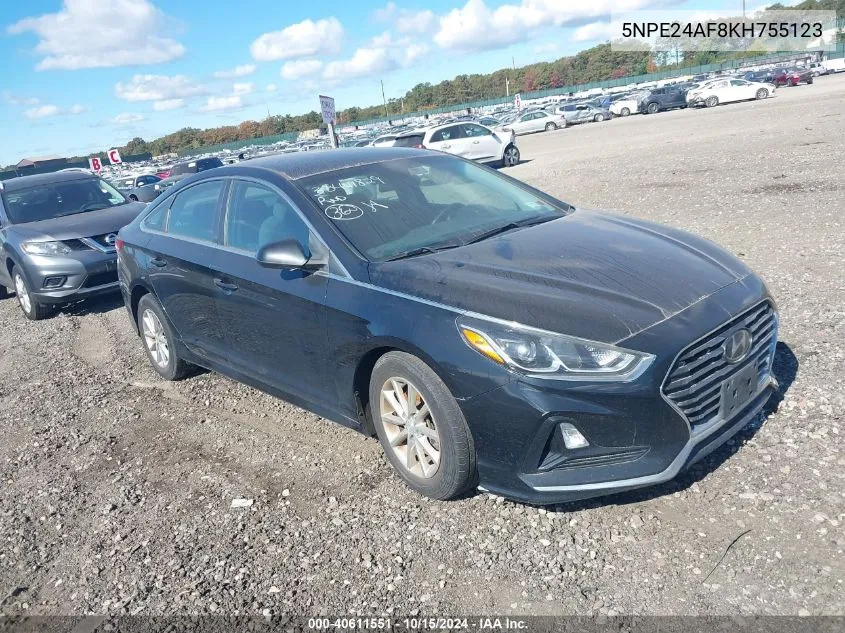 2019 Hyundai Sonata Se VIN: 5NPE24AF8KH755123 Lot: 40611551