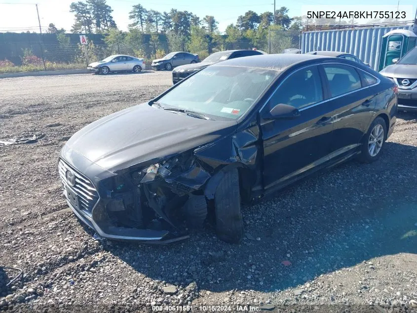 5NPE24AF8KH755123 2019 Hyundai Sonata Se