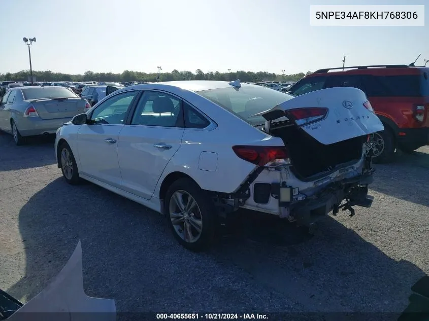 5NPE34AF8KH768306 2019 Hyundai Sonata Limited/Sel/Sport