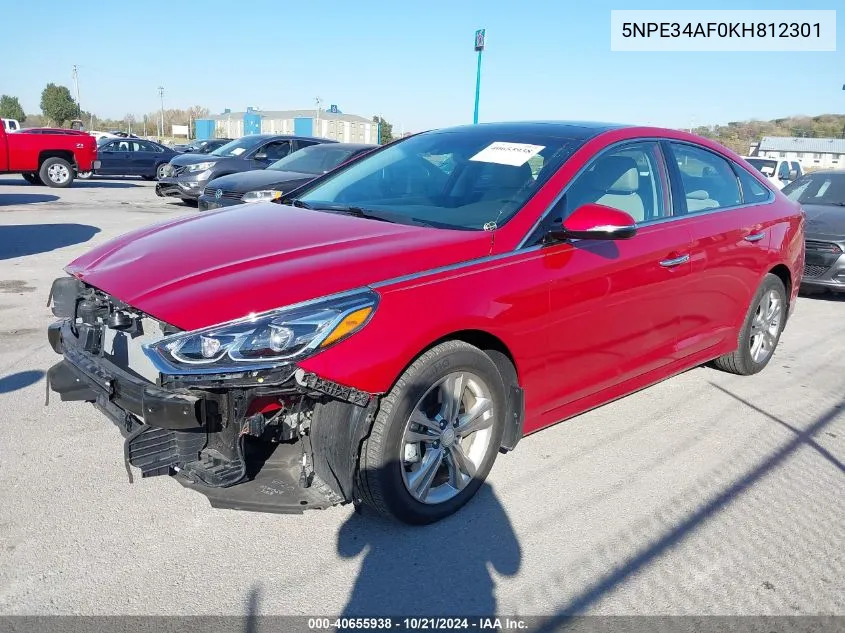 5NPE34AF0KH812301 2019 Hyundai Sonata Limited