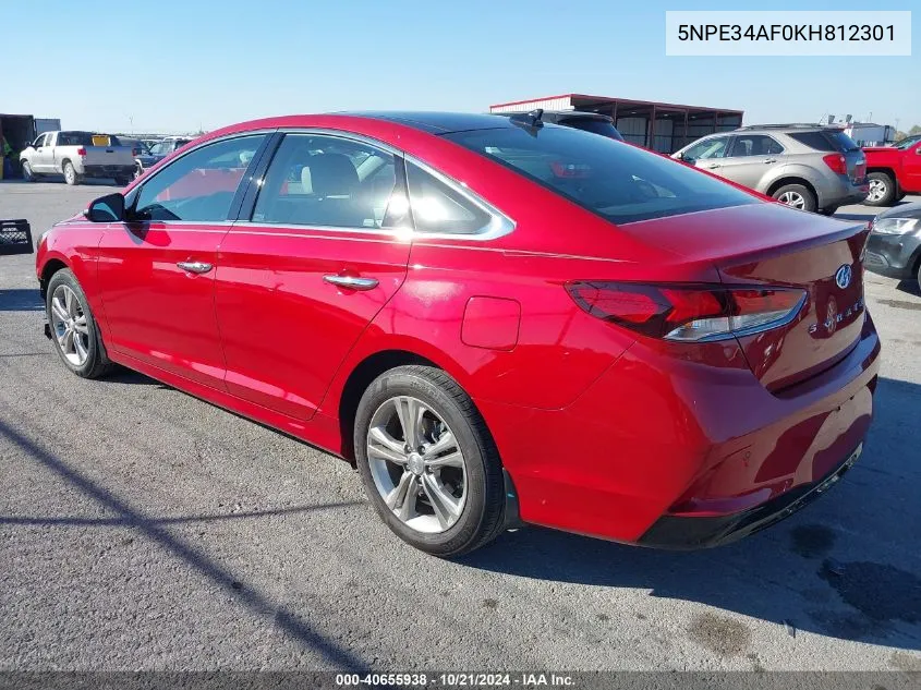 2019 Hyundai Sonata Limited VIN: 5NPE34AF0KH812301 Lot: 40655938