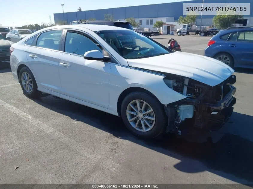 2019 Hyundai Sonata Se VIN: 5NPE24AF7KH746185 Lot: 40656162