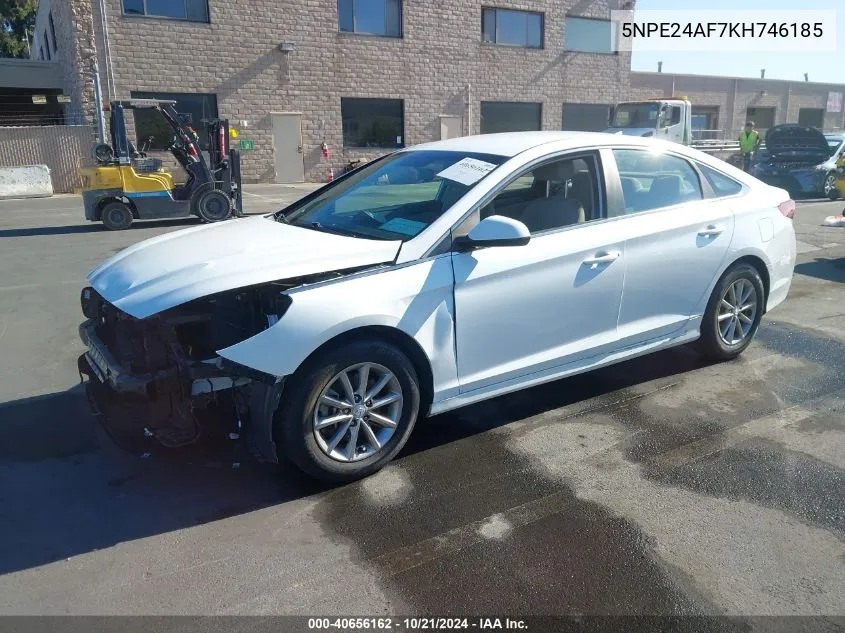 5NPE24AF7KH746185 2019 Hyundai Sonata Se