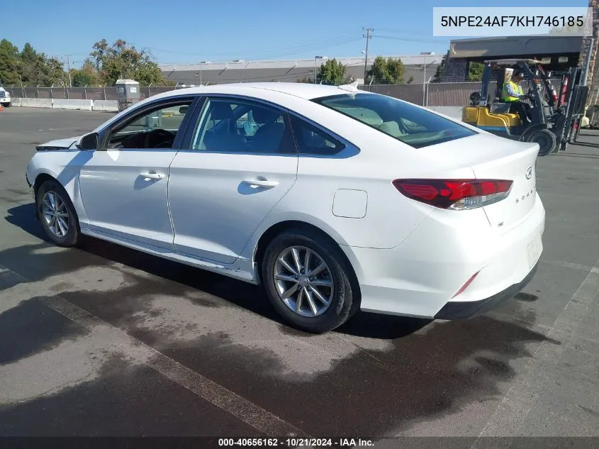 2019 Hyundai Sonata Se VIN: 5NPE24AF7KH746185 Lot: 40656162