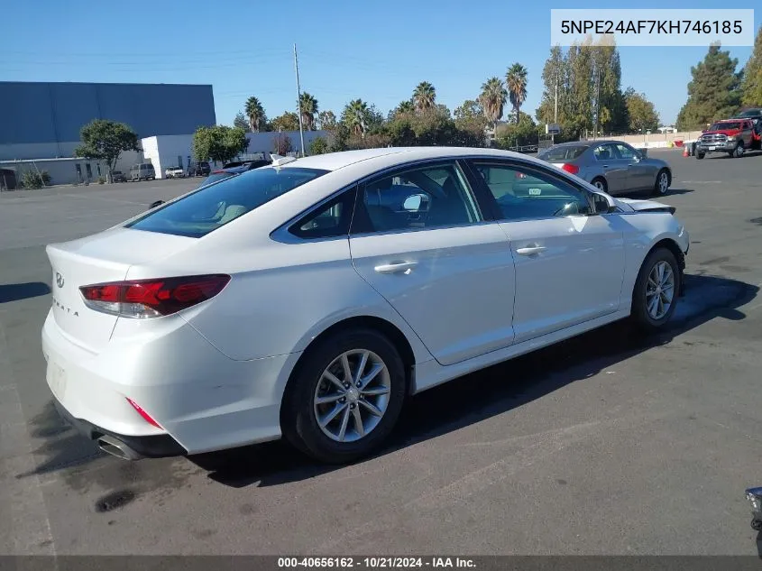 5NPE24AF7KH746185 2019 Hyundai Sonata Se