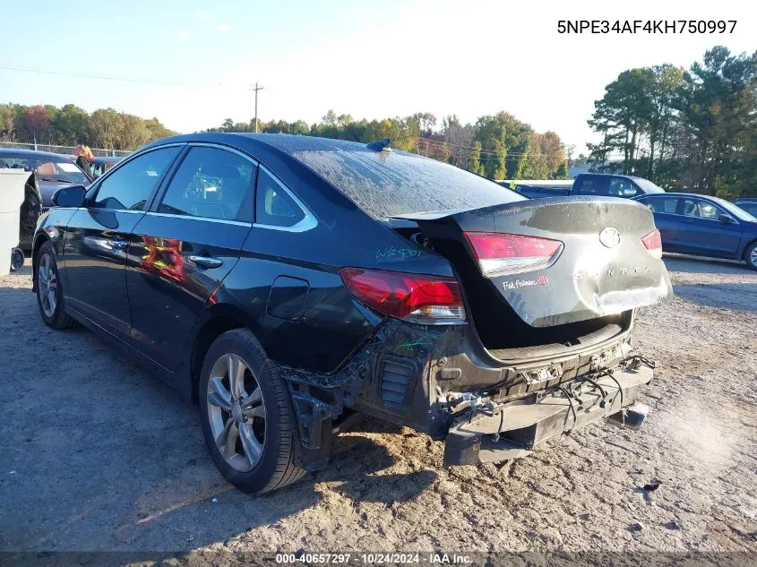 2019 Hyundai Sonata Limited/Sel/Sport VIN: 5NPE34AF4KH750997 Lot: 40657297