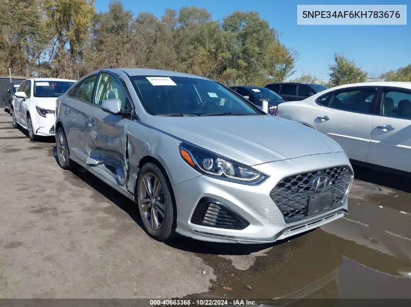 2019 Hyundai Sonata Sel VIN: 5NPE34AF6KH783676 Lot: 40663365