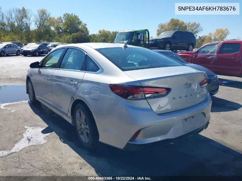 2019 Hyundai Sonata Sel VIN: 5NPE34AF6KH783676 Lot: 40663365