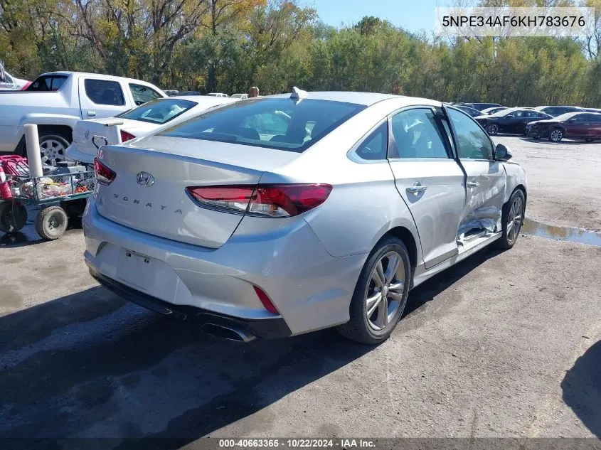 2019 Hyundai Sonata Sel VIN: 5NPE34AF6KH783676 Lot: 40663365