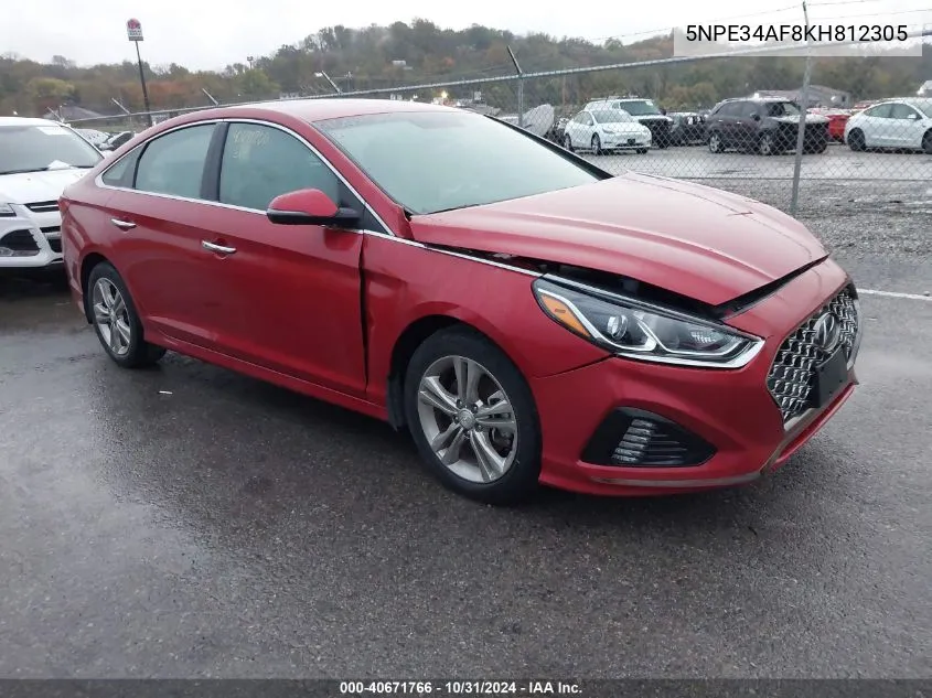 2019 Hyundai Sonata Sel VIN: 5NPE34AF8KH812305 Lot: 40671766