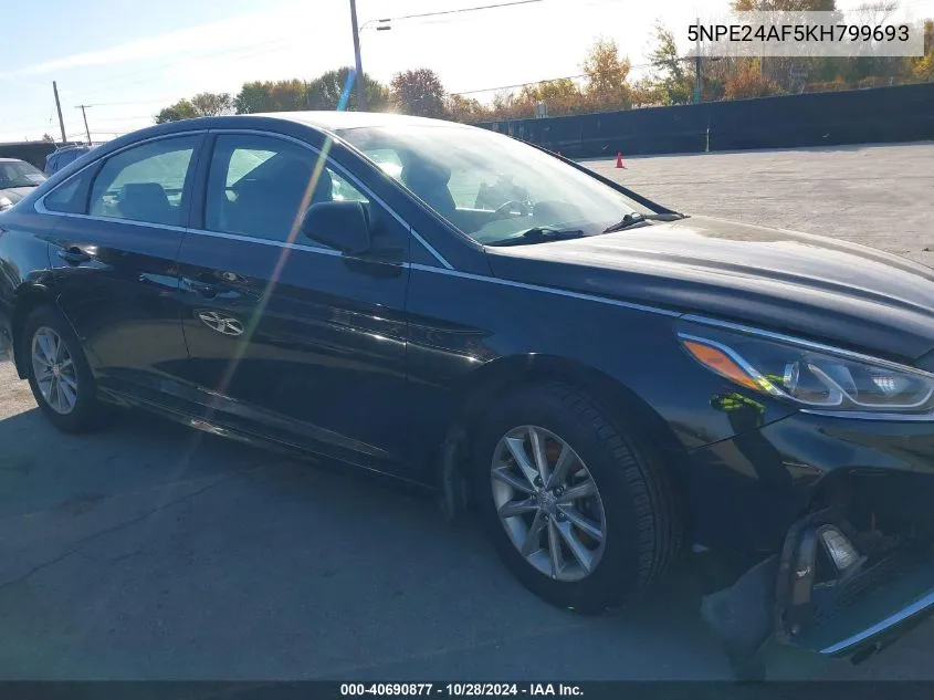 2019 Hyundai Sonata Se VIN: 5NPE24AF5KH799693 Lot: 40690877