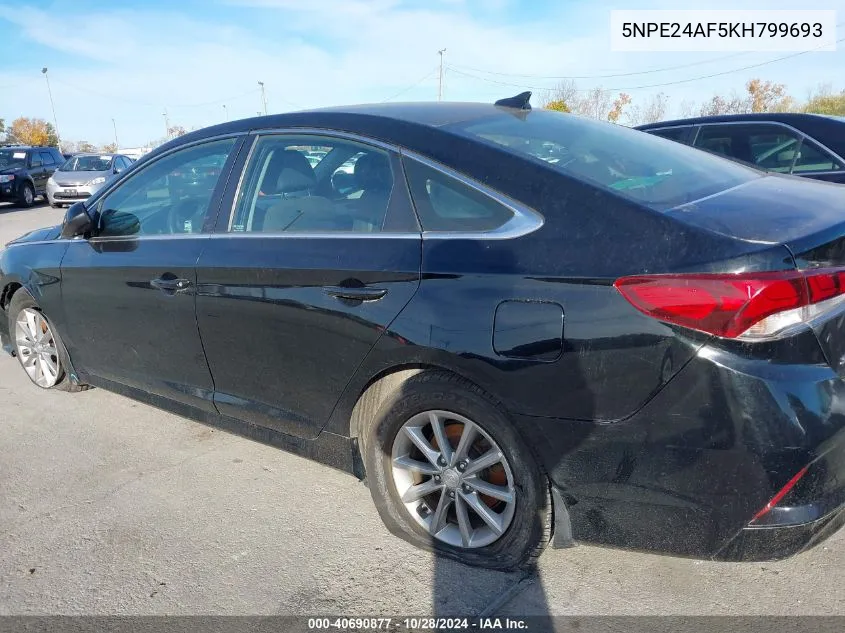 2019 Hyundai Sonata Se VIN: 5NPE24AF5KH799693 Lot: 40690877