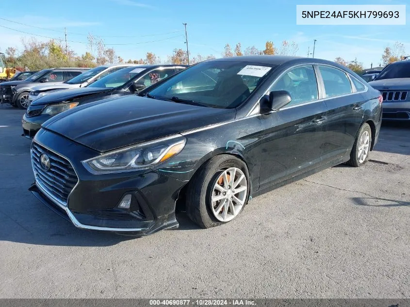 2019 Hyundai Sonata Se VIN: 5NPE24AF5KH799693 Lot: 40690877