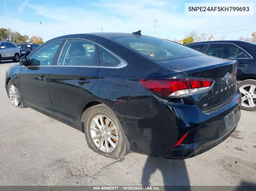 2019 Hyundai Sonata Se VIN: 5NPE24AF5KH799693 Lot: 40690877