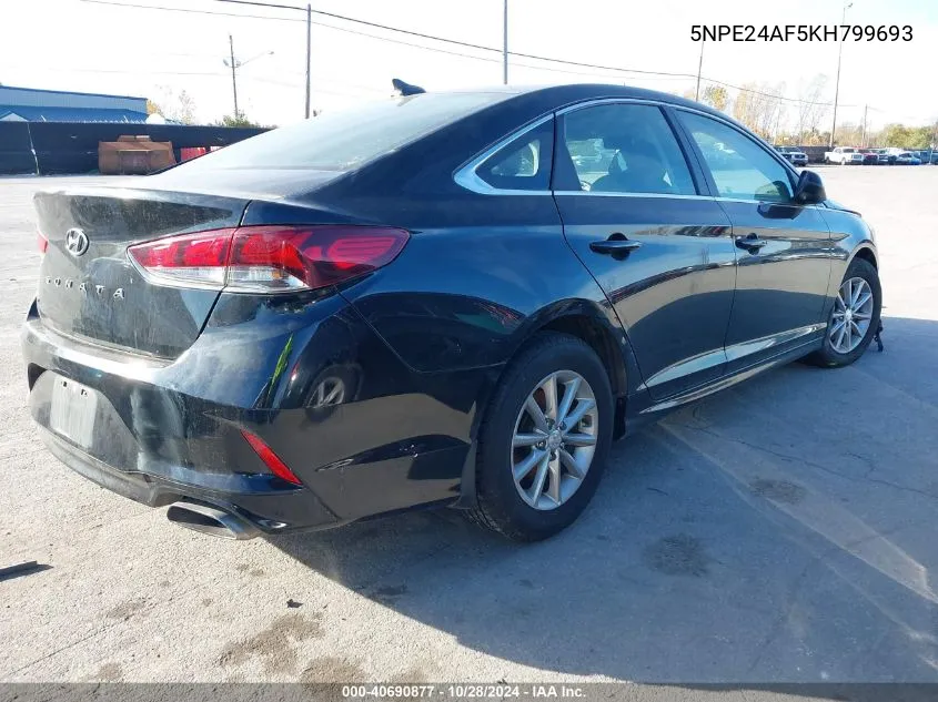 2019 Hyundai Sonata Se VIN: 5NPE24AF5KH799693 Lot: 40690877