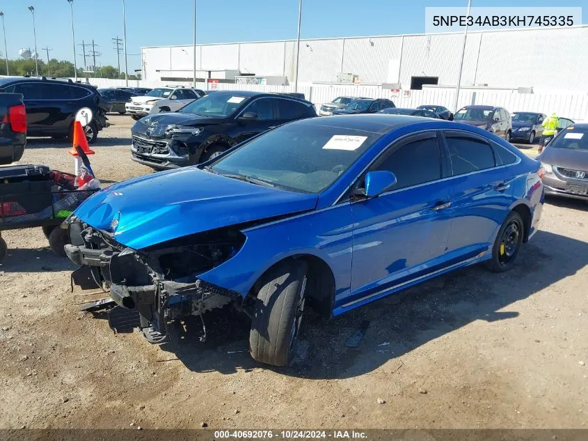 2019 Hyundai Sonata Limited 2.0T VIN: 5NPE34AB3KH745335 Lot: 40692076